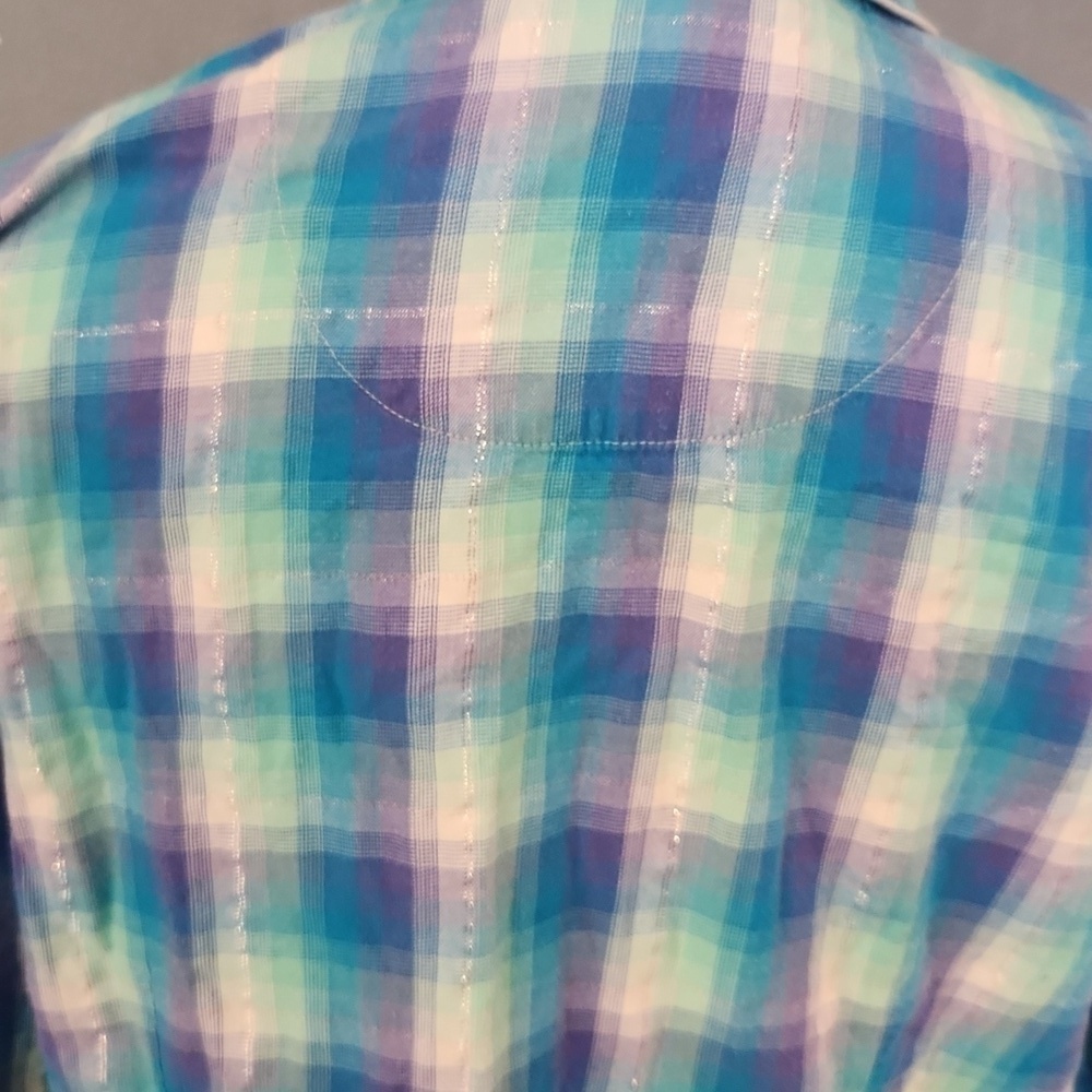 Victoria's secret flannel plaid button down pajama shirt size large - Picture 5 of 9